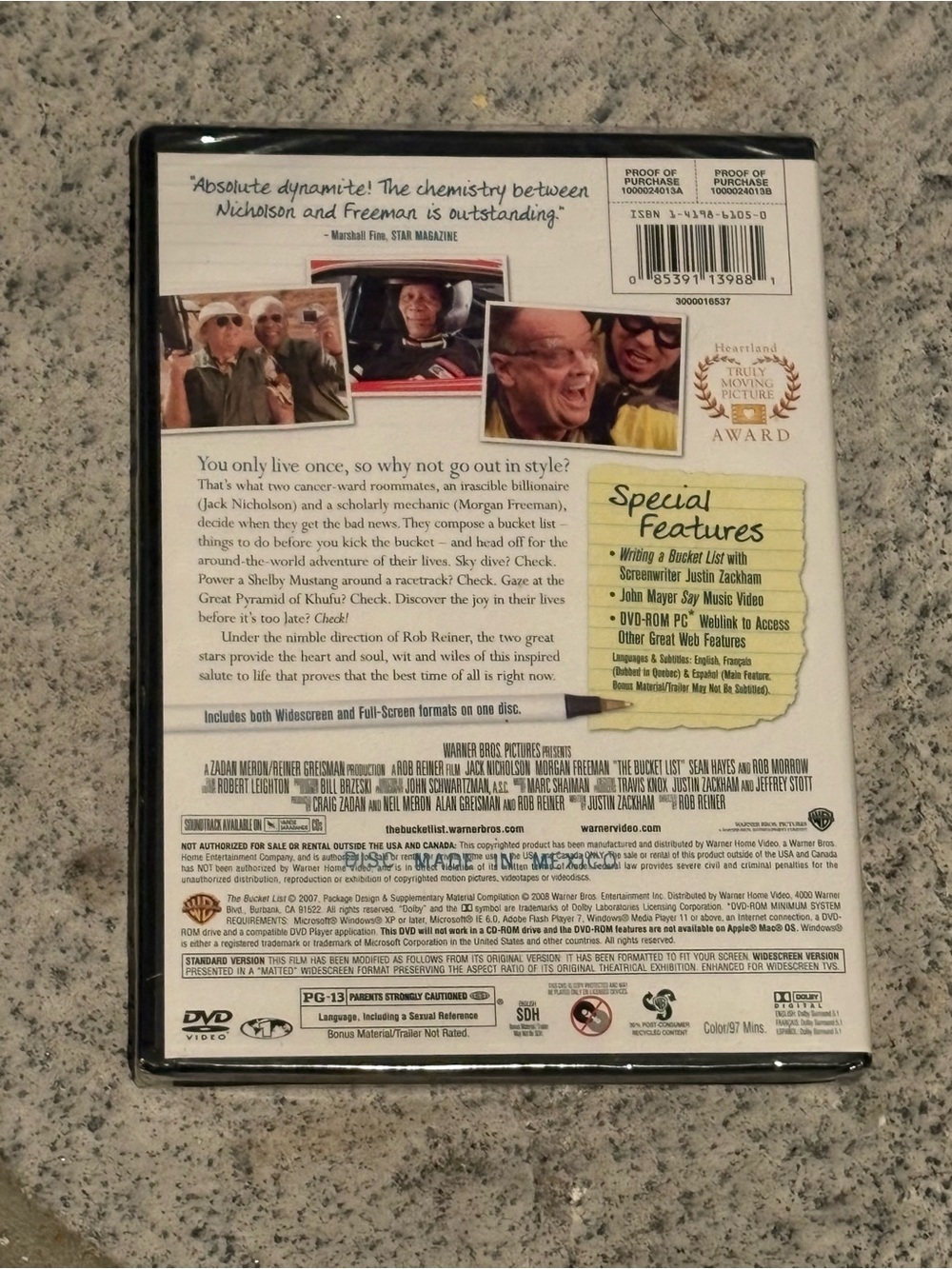 The Bucket List DVD - Jack Nicholson & Morgan Freeman - - Picture 2 of 3